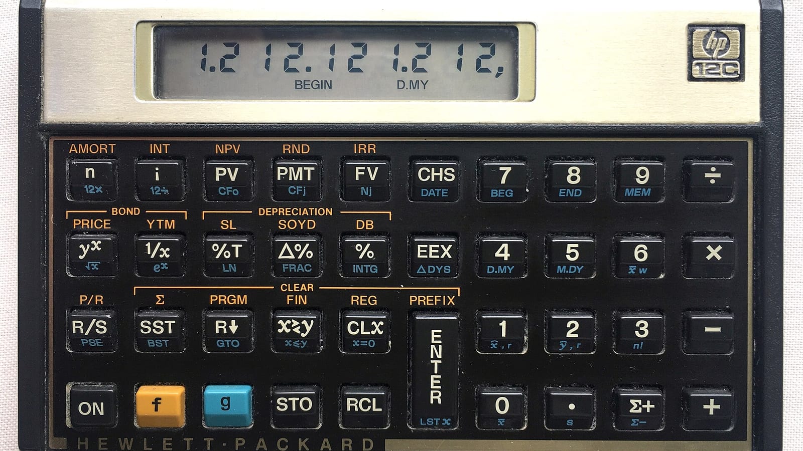 Classic HP 12c financial calculator